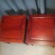 Paire de tables basses chinoises en bois exotique