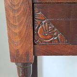 Art Deco Wooden and Marble Console Table