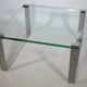 Table basse étroite en verre chromé Draenert 1022 années 1970