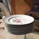 Lot de 11 assiettes fleurales champêtre