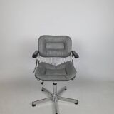 Vintage chrome swivel armchair