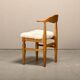 Henning Kjærnulf dining chairs set in Oak and Sheepskin, Denmark, 1960s