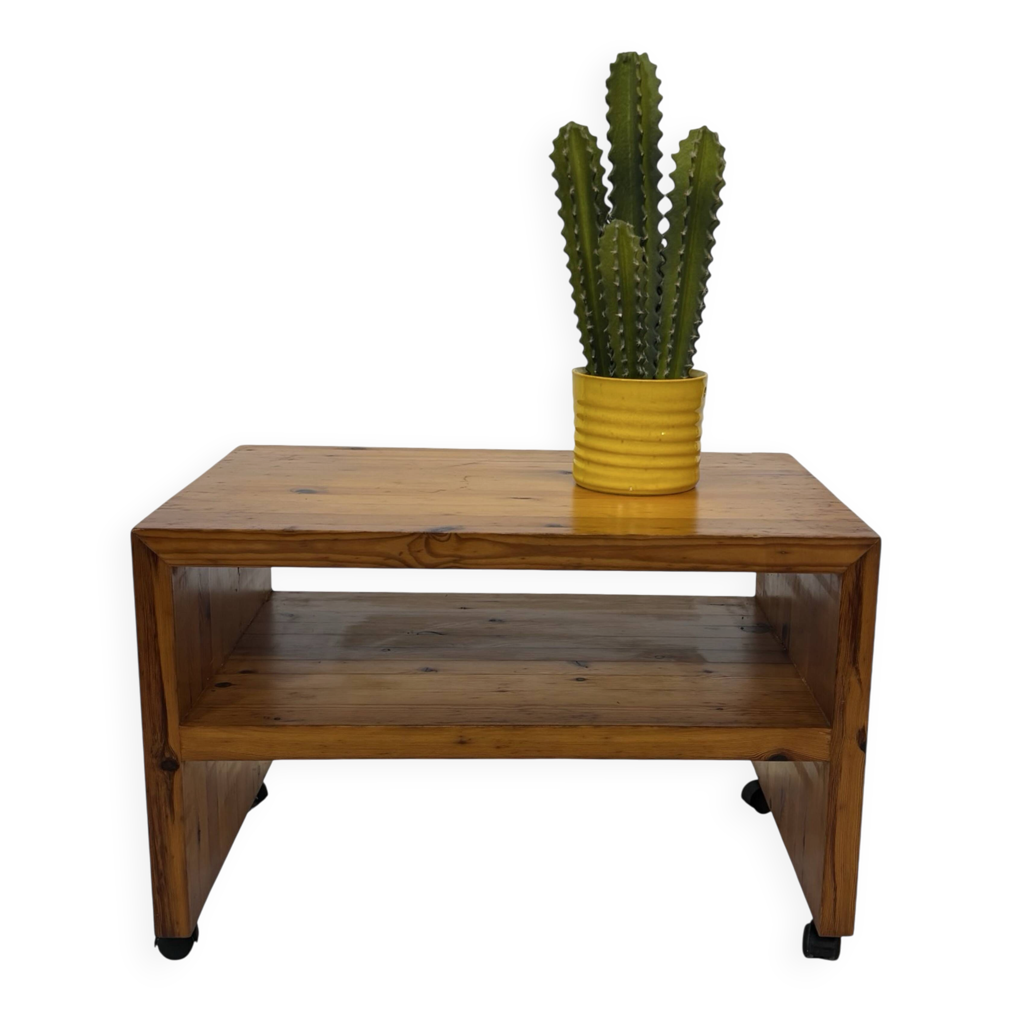 Table de chevet en pin, années 70