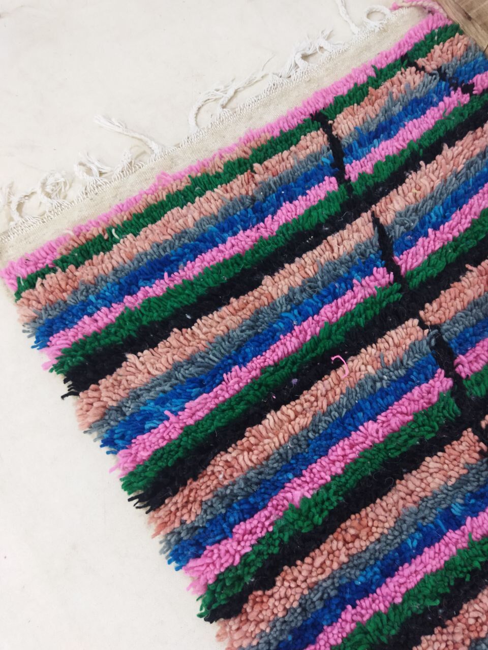 Berber carpet colorful corridor 215 X 88 CM