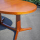 Oval Baumann dining table with 2 extensions, extendable Baumann table, wooden table