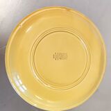Plat rond Gien, modéle Fuego, vintage année 1970 - Couleur jaune, ocre, marron.