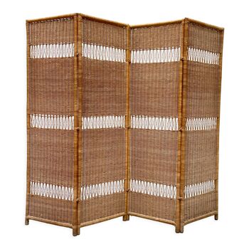 Vintage wicker screen