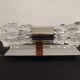 Applique double Space age en verre par Raak, Pays-Bas vers 1970