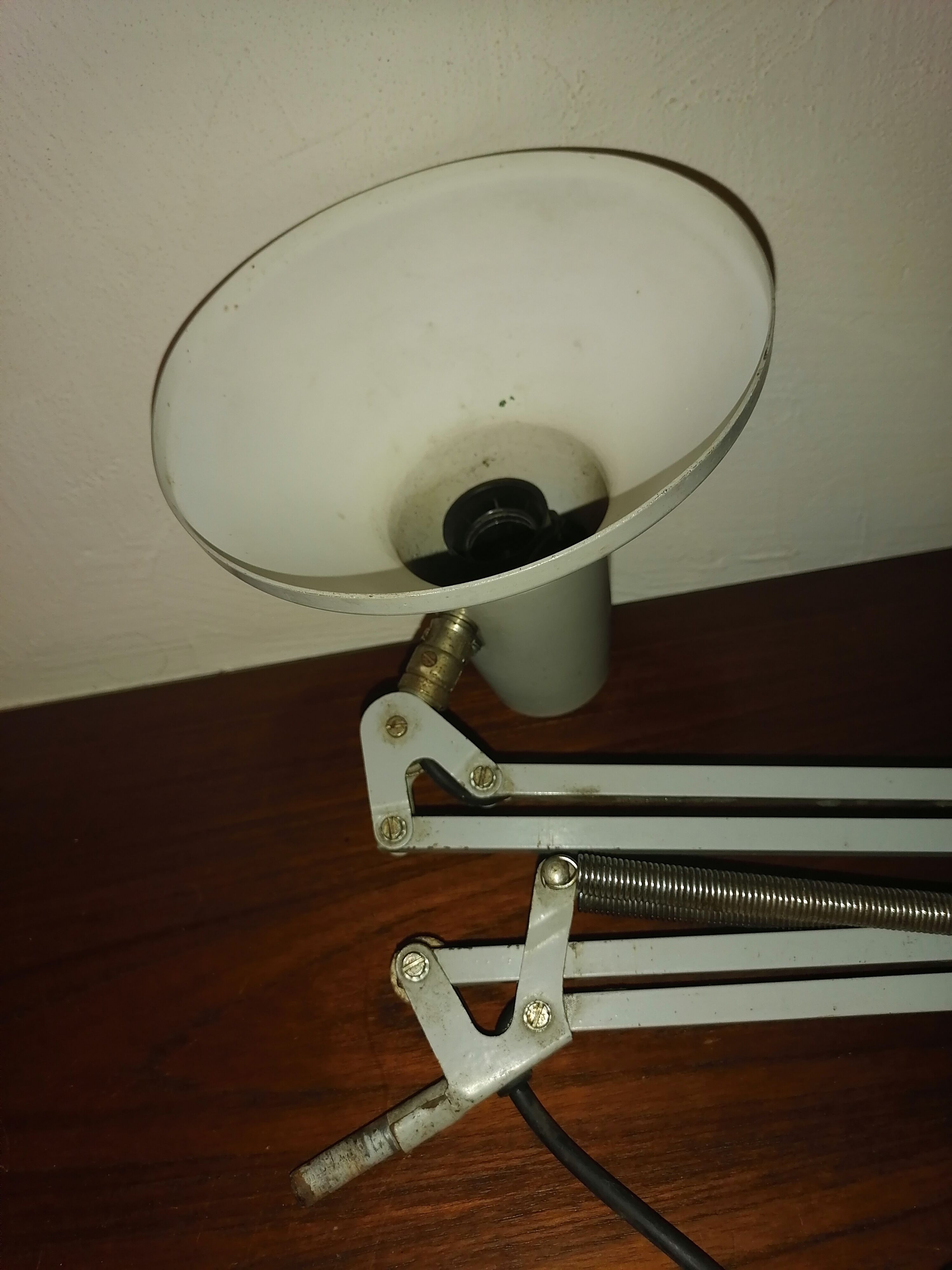 Industrial lamp desk architect 2 arms 1960 1970