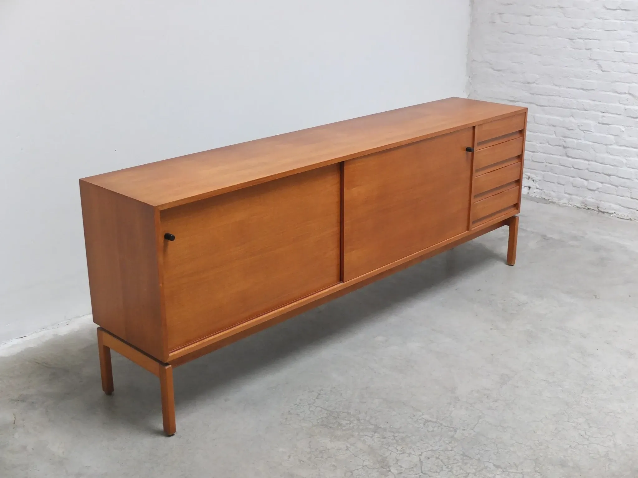 Walnut 'Abstracta' sideboard by Jos De Mey for Van Den Berghe-Pauvers, 1960s