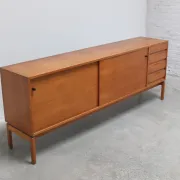 Walnut 'Abstracta' sideboard by Jos De Mey for Van Den Berghe-Pauvers, 1960s