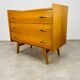 Commode pieds compas années 50 bois blond