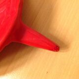 Turtle pocket emptier in enameled red cast iron by Castirone France