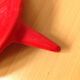 Turtle pocket emptier in enameled red cast iron by Castirone France