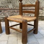 Paire de chaises brutalistes attribuées à Charles Dudouyt