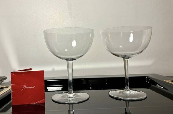 2 tasting champagne glasses Baccarat