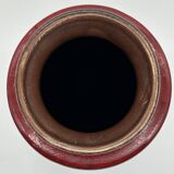 Red vase pagoda ceramic w. germany 266-28/space age vintage, 1970s