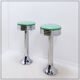 Pair of vintage retro stools from the 1950s.