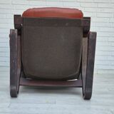 1970s, Scandinavian design, lounge chair, original very good condition, brown leather.