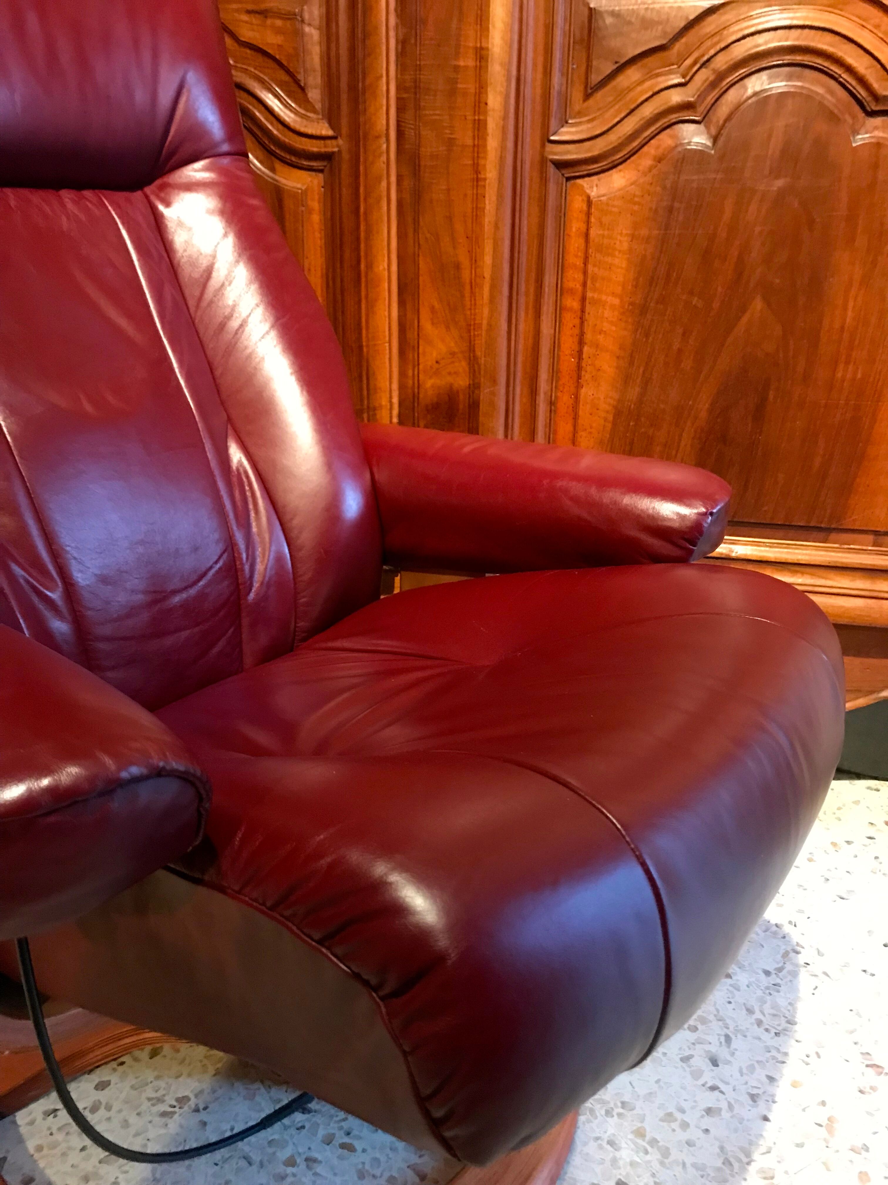 Scandinavian reclining relax armchair in Anderssons leather