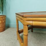 Set of 2 bamboo coffee tables