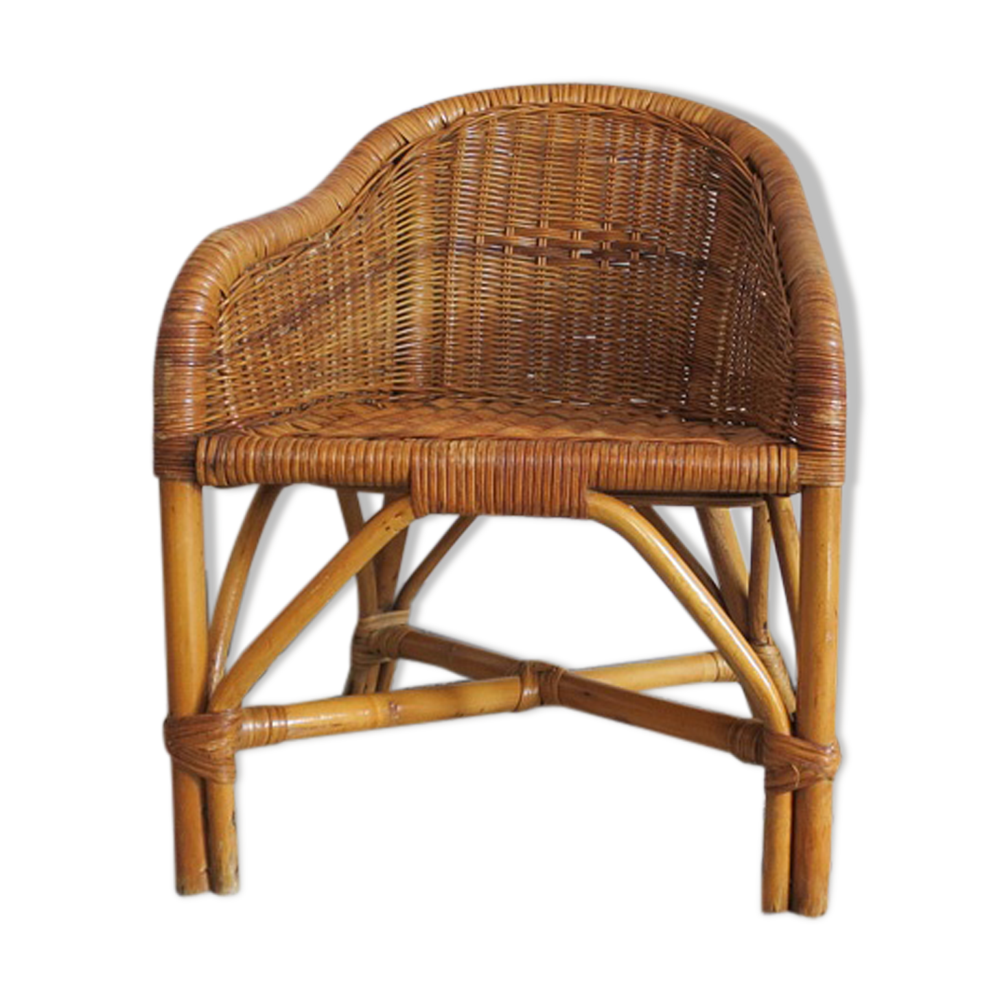 Fauteuil rotin tressé enfant