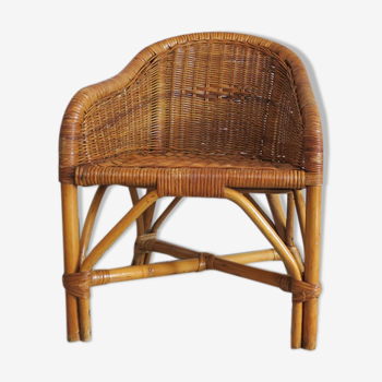 Child braided rattan chair