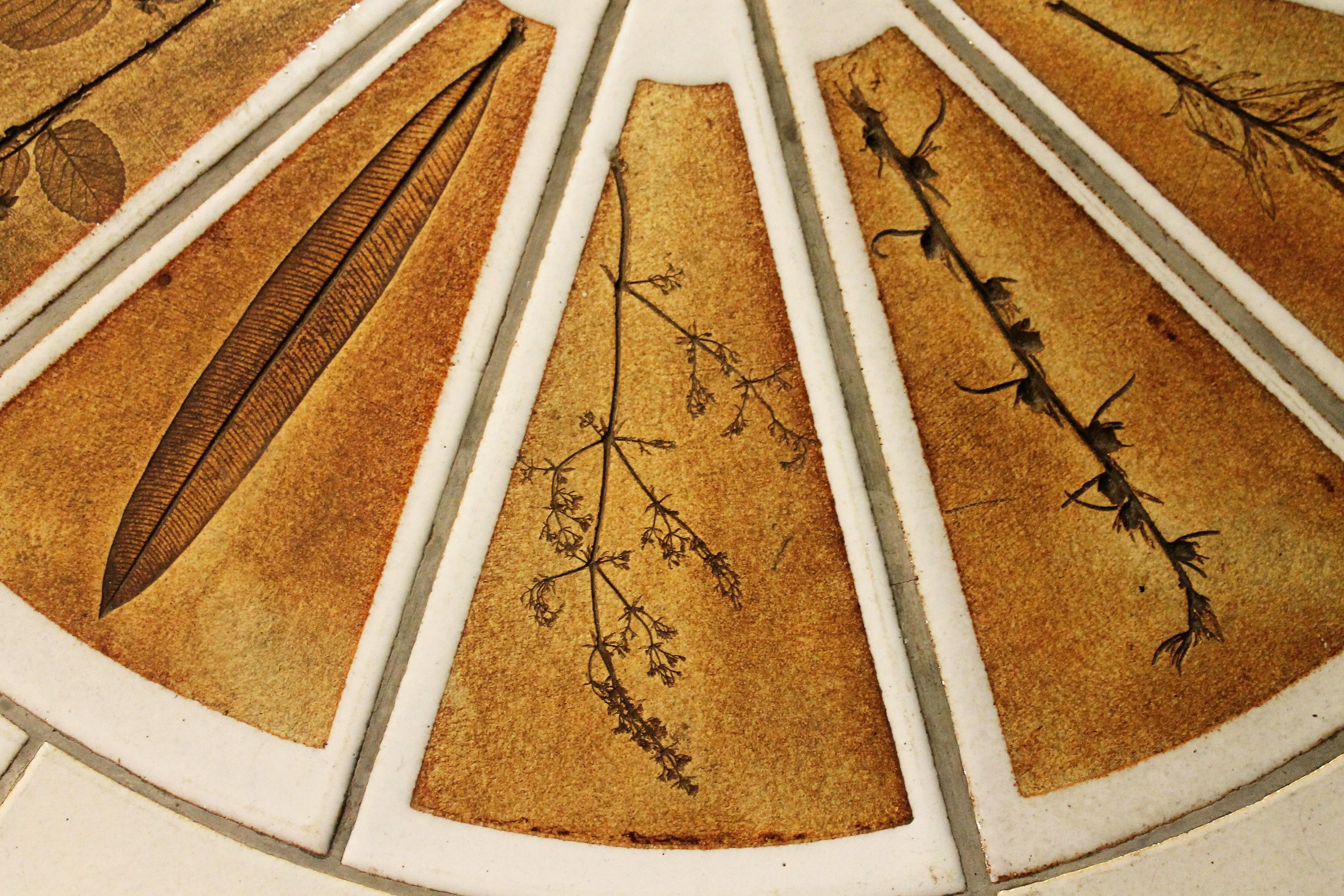 Coffee table "Herbarium" by Roger Capron 1960s