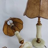 Paire de lampes en marbre