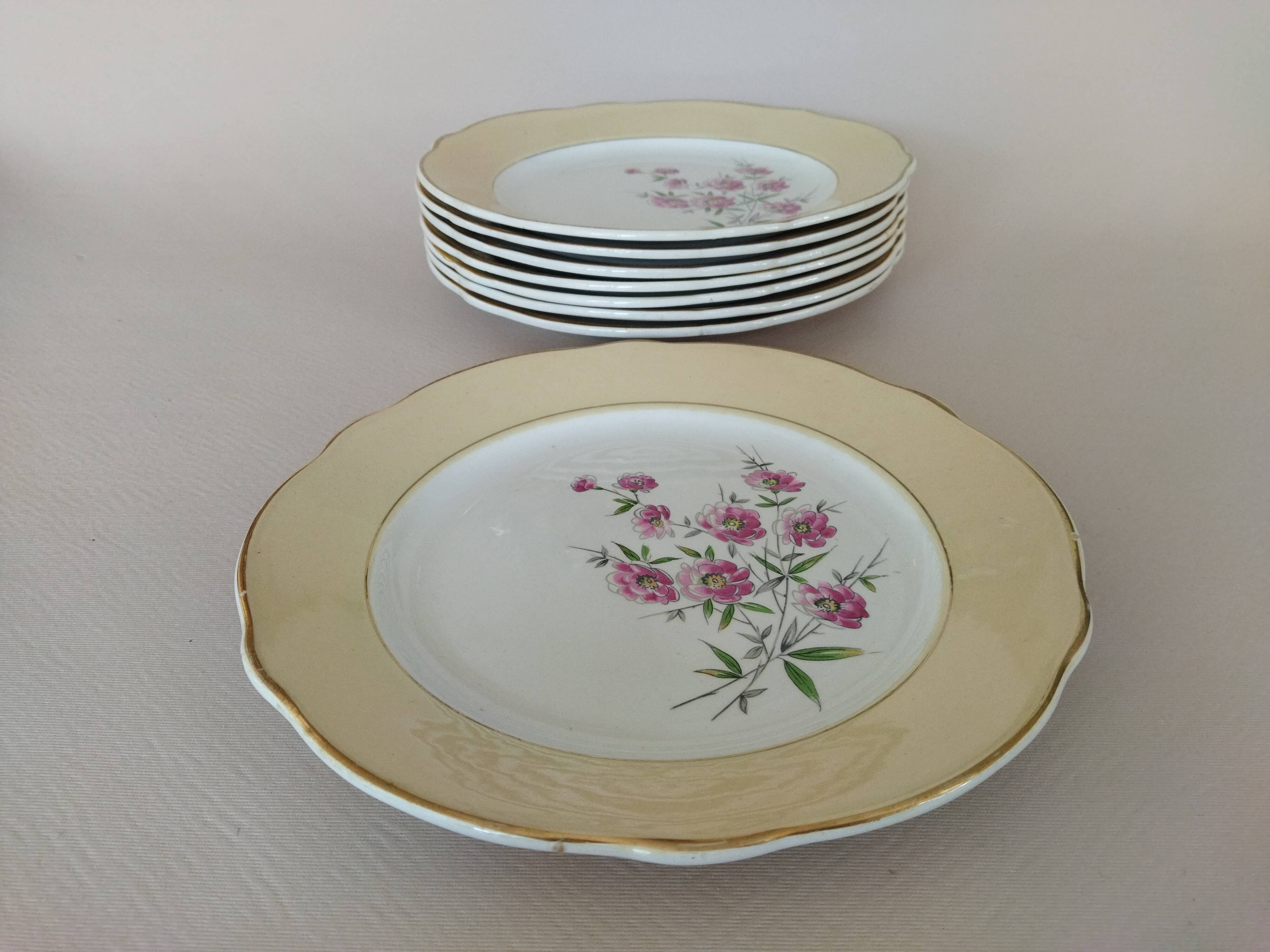 8 assiettes plates K&G Lunéville