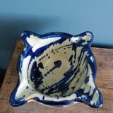 Glazed terracotta mortar and wooden pestle