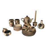 Vintage 24-piece ceramic coffee set from Sgrafo Modern, 1960s, Set of 24