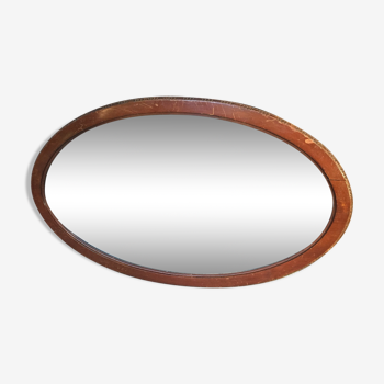 Miroir ovale biseauté 74x44cm