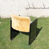 Fauteuil noir et or