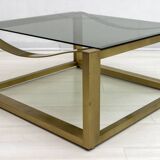 Luciano Frigerio Mid-Century Modern Italian Design Brass Coffee Table, 1970
