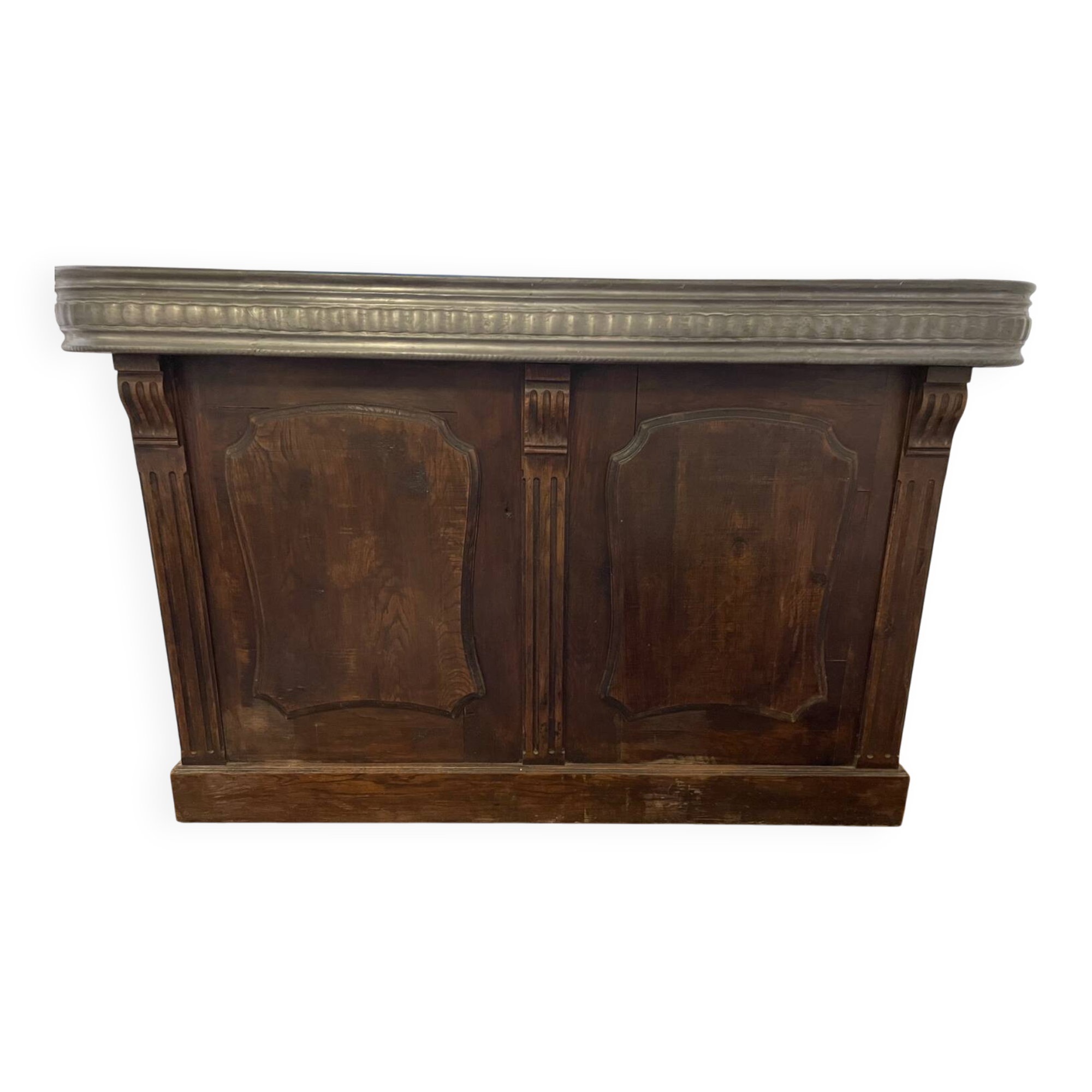 Tin bar counter from around 1920, approximately 1.70m.