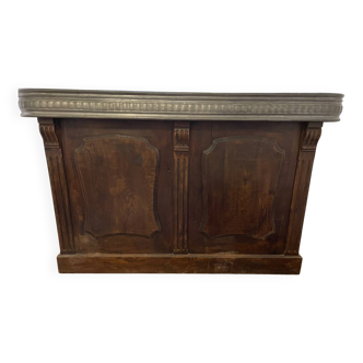 Tin bar counter from around 1920, approximately 1.70m.