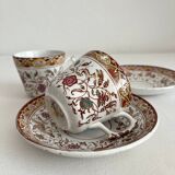 2 polychrome ironstone coffee cups Choisy le Roi