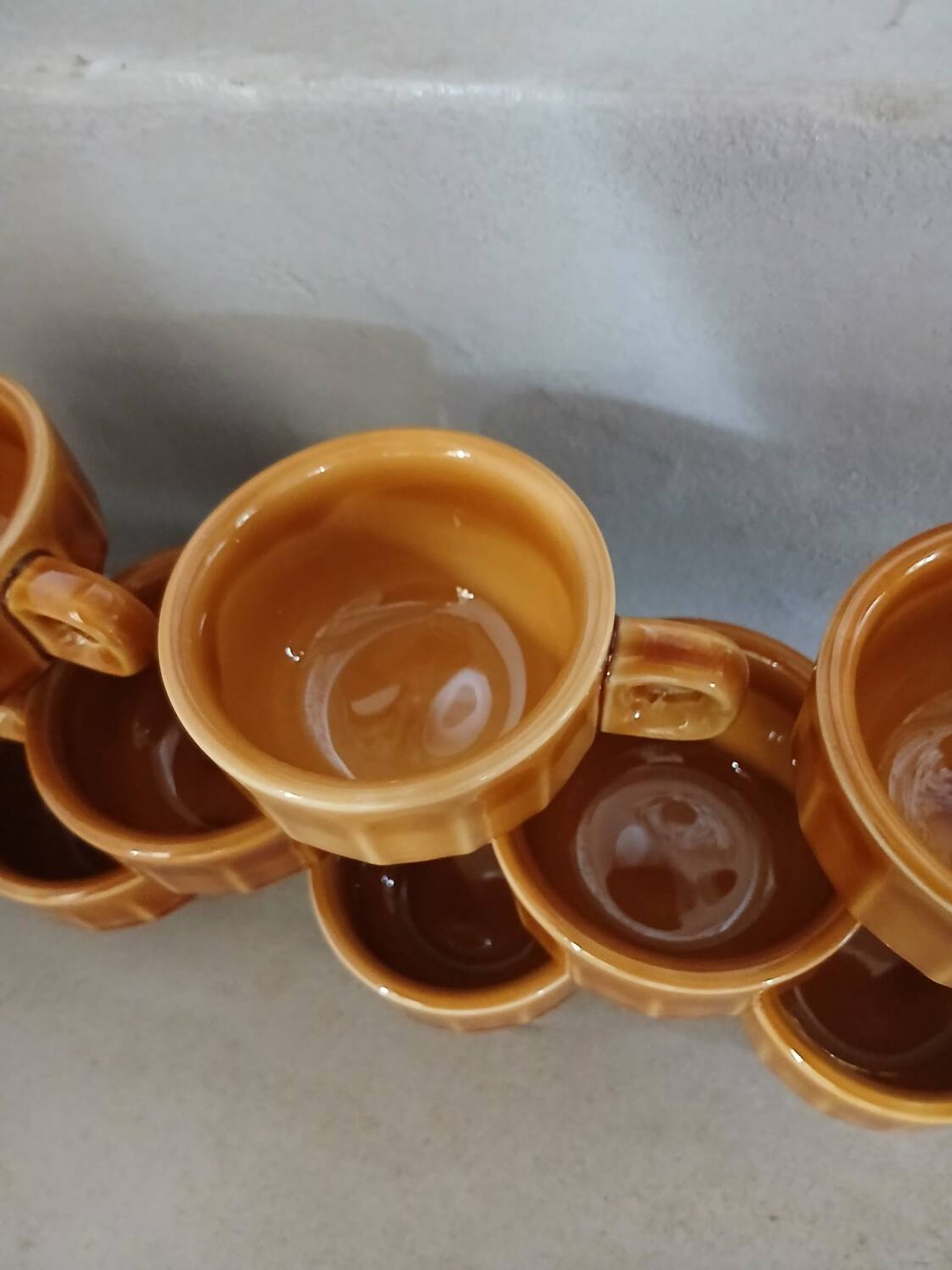12 antique coffee cups with saucers