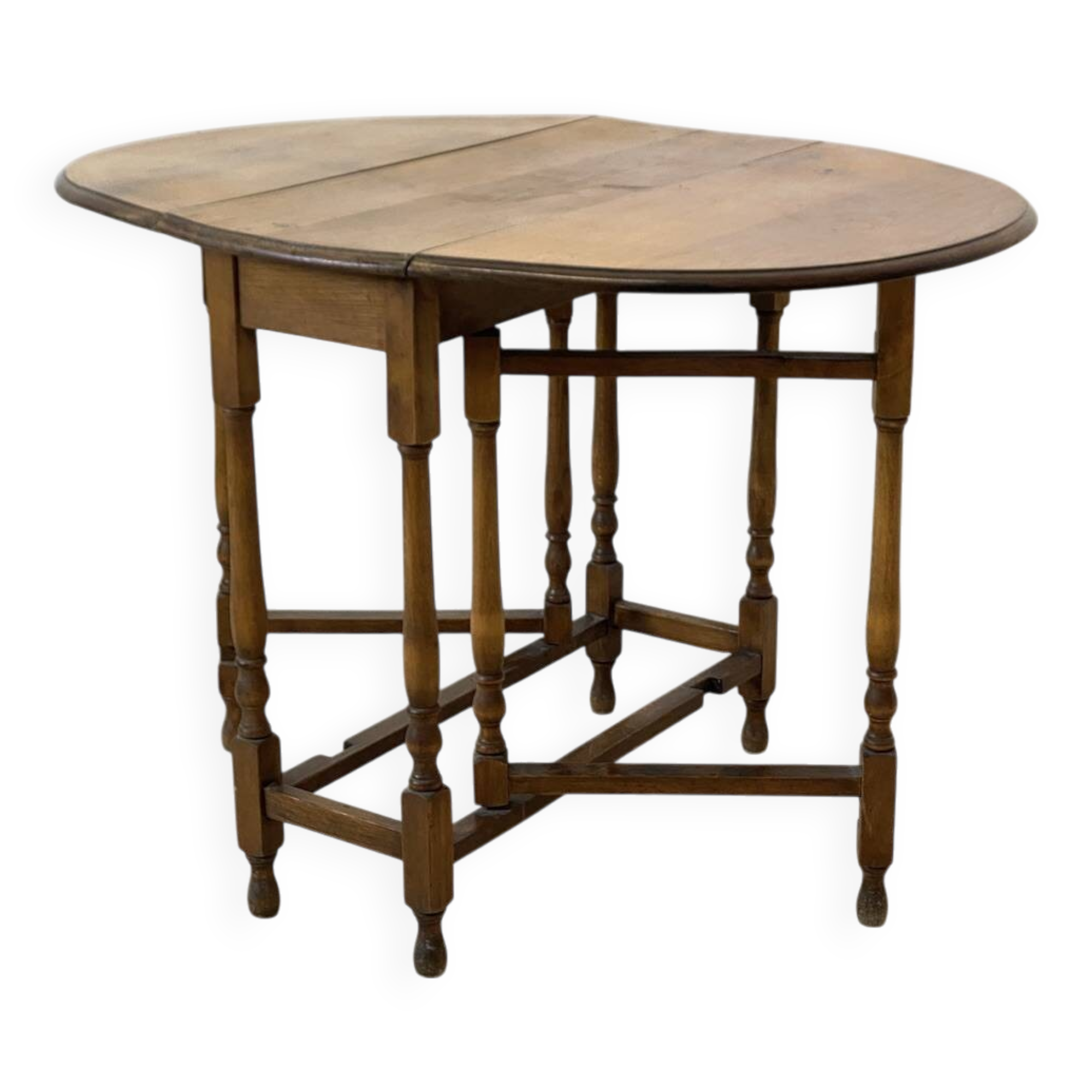 Table Gate-Leg ovale en chêne à abattants, Angleterre, XIXe siècle