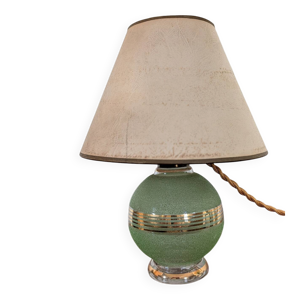 Lampe de table en verre - vert