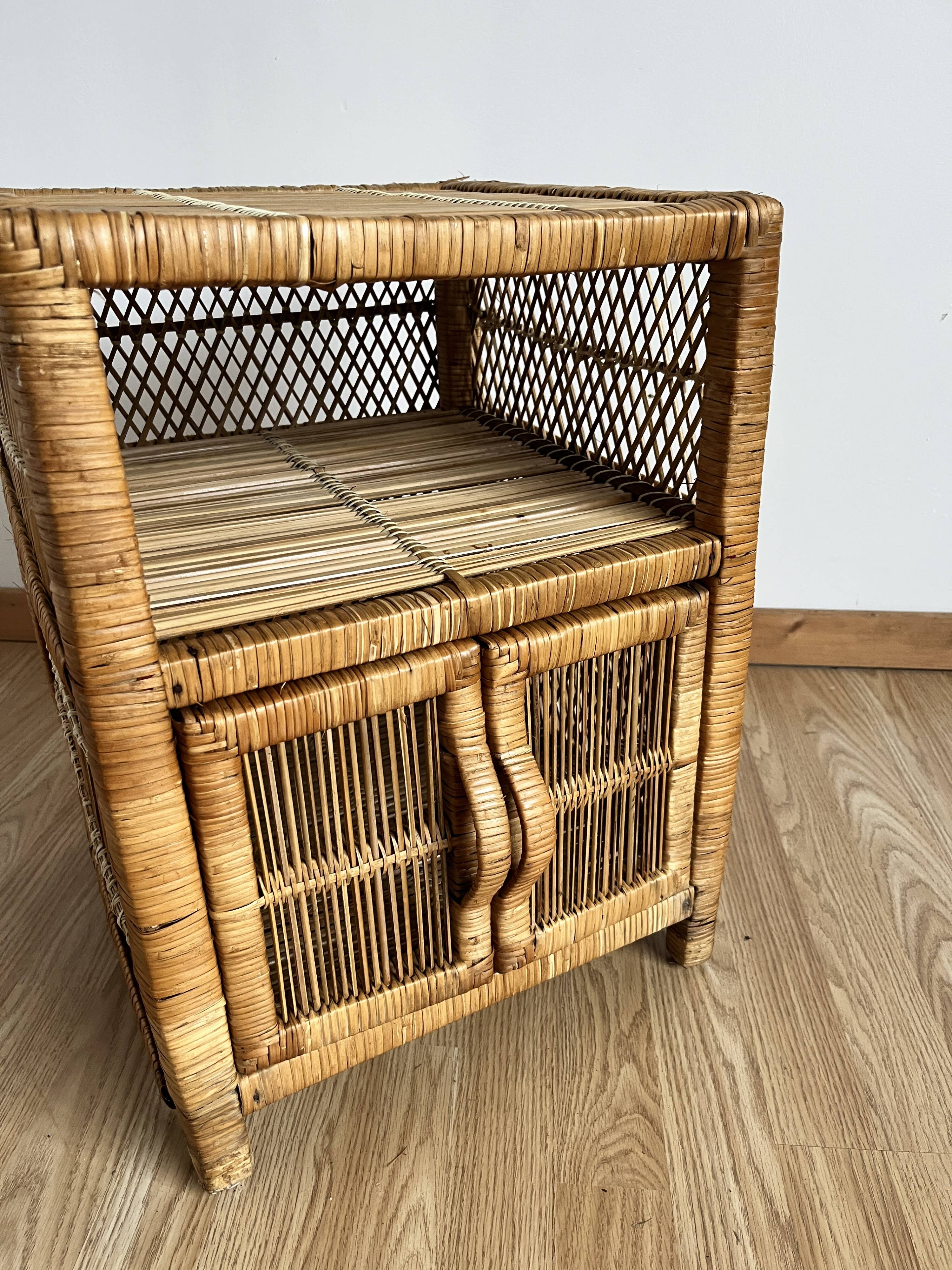 Rattan bedside cabinet