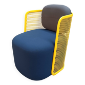 Fauteuil CIDER Ingrid jaune et bleu