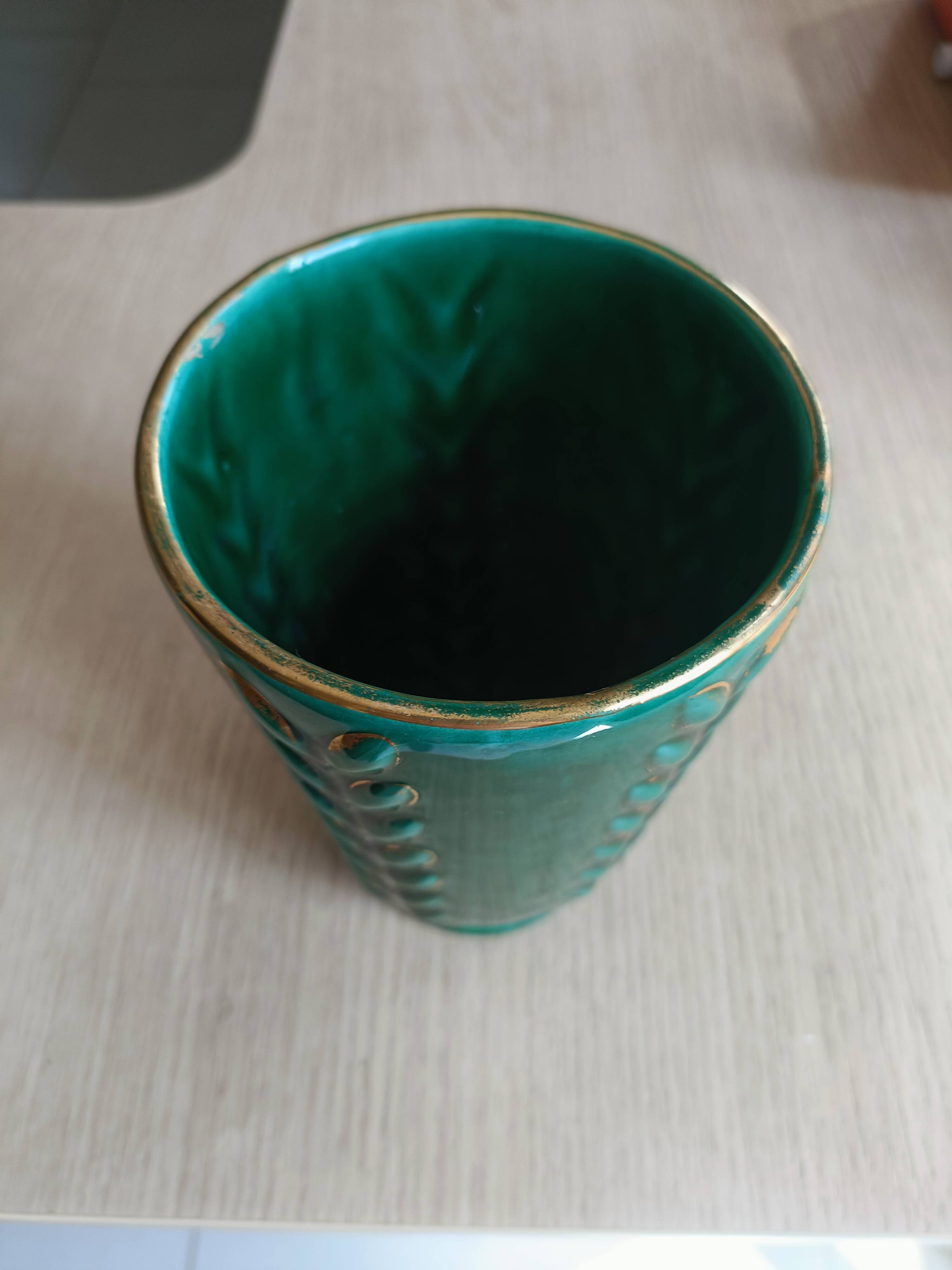 Vintage vase St Clément signed B. Letalle