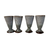 Ensemble de 4 tasses en grès gris