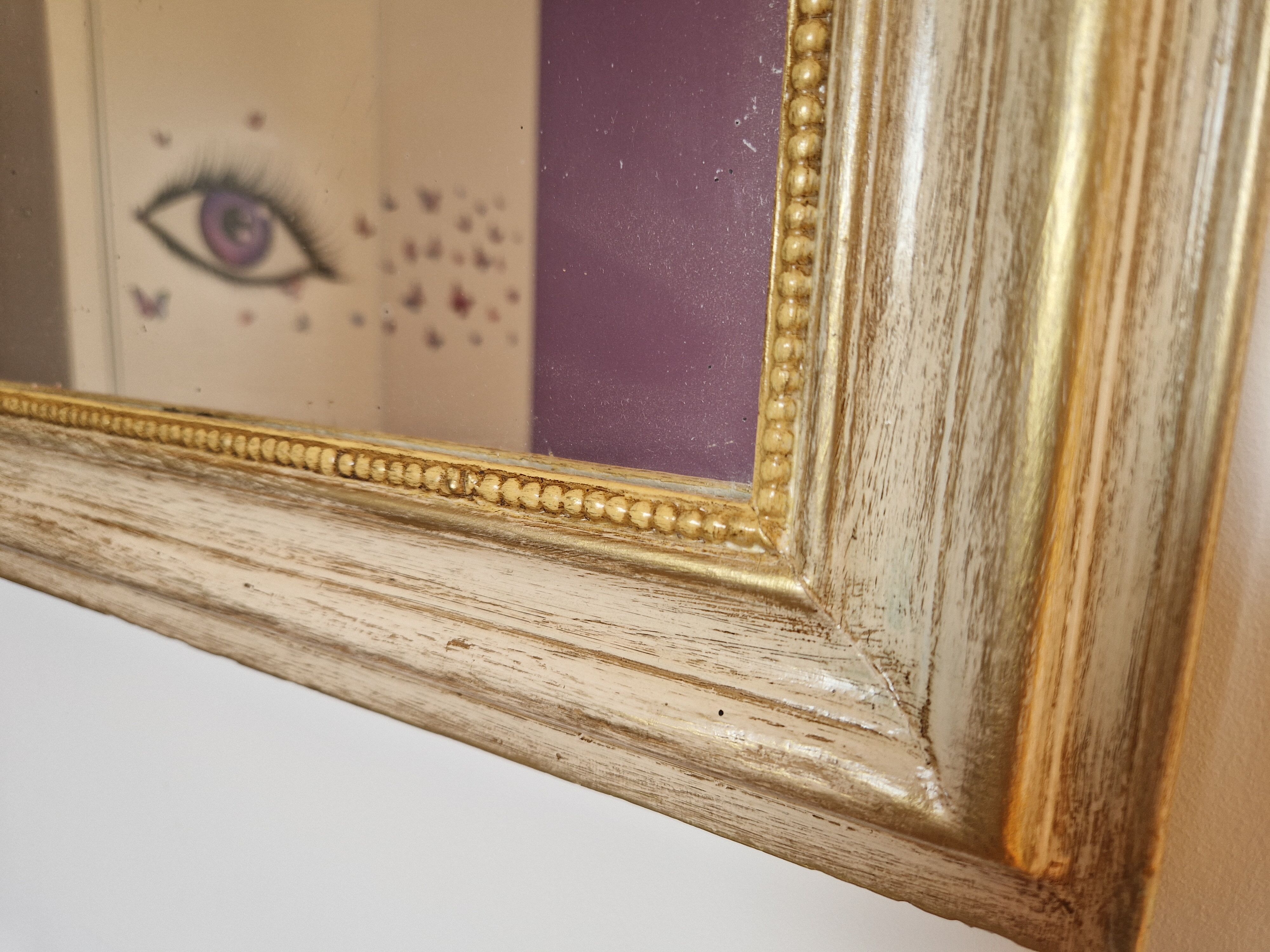 Miroir style Louis Philippe shabby chic 55 x 45 cm