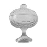 Chiseled glass candy box
