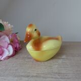 Yellow duckling small terrine Michel Gaugant, Earthenware duckling chick trinket box