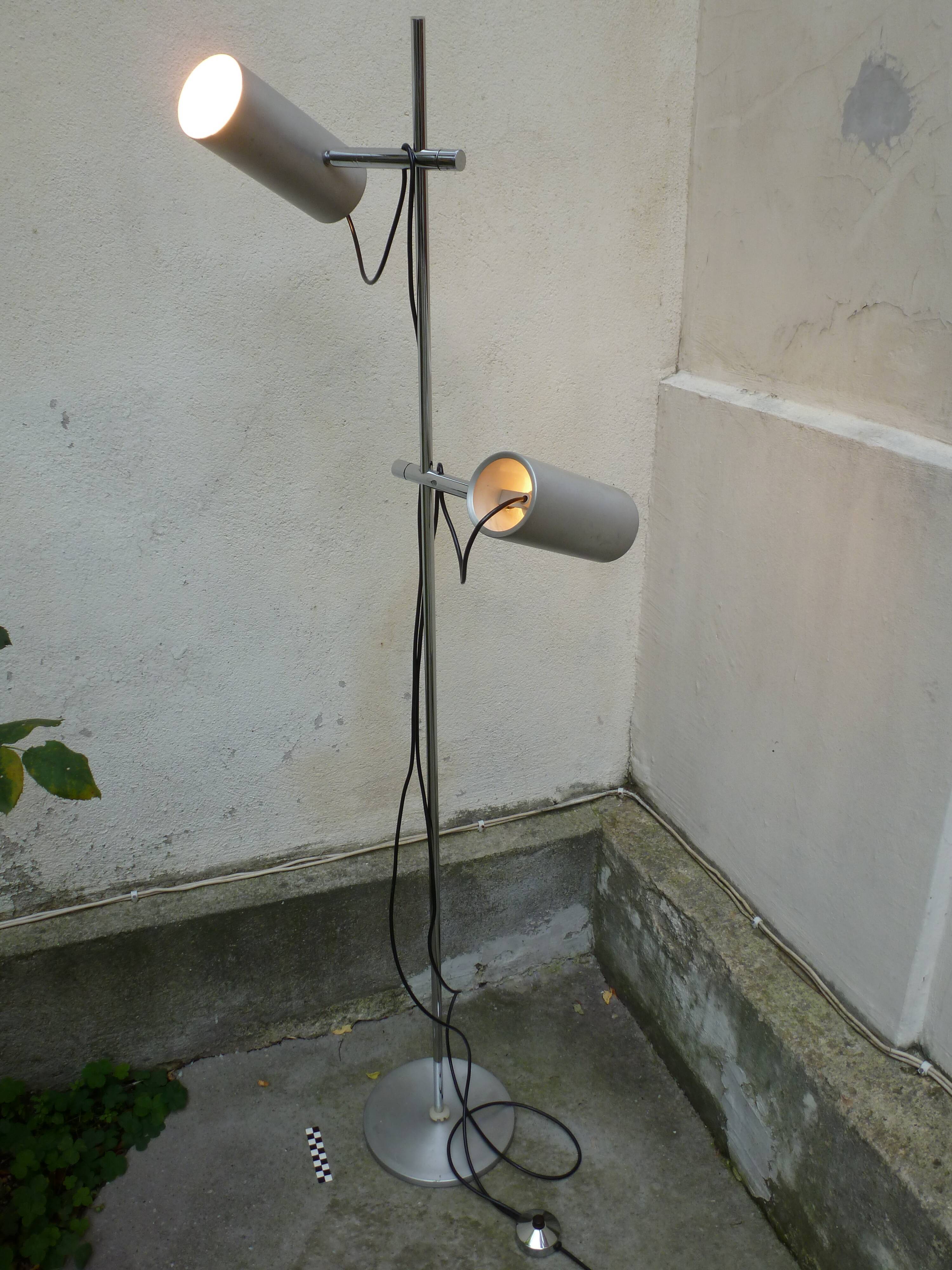 Floor lamp 70s stainless
