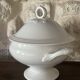 White porcelain soup tureen - Moulin des Loups
